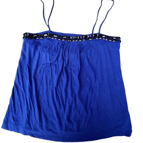 Old Navy women’s size L, spaghetti strap top, with shelf bra, blue - Picture 1 of 9